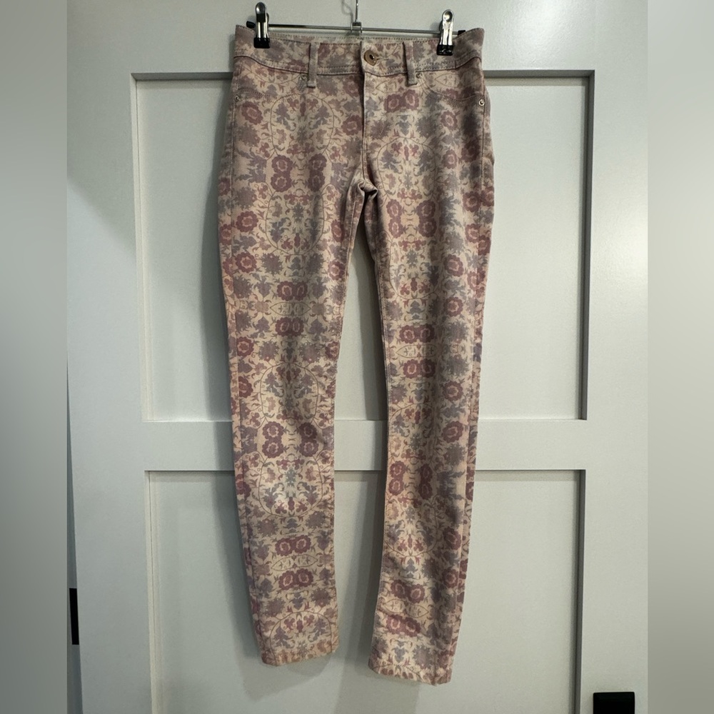 DL 1961 floral skinny jeans size 25